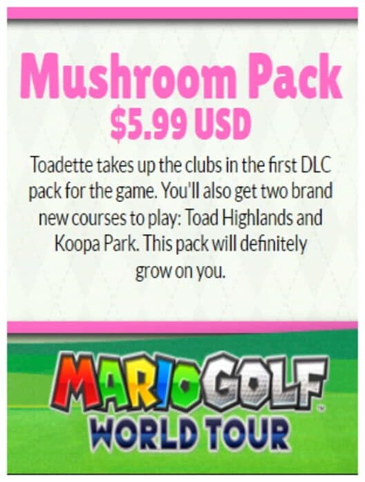 Mario Golf: World Tour - Mushroom Pack cover art