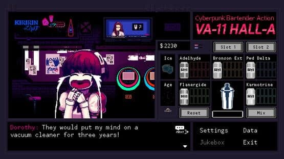 VA-11 Hall-A: Cyberpunk Bartender Action screenshot 5