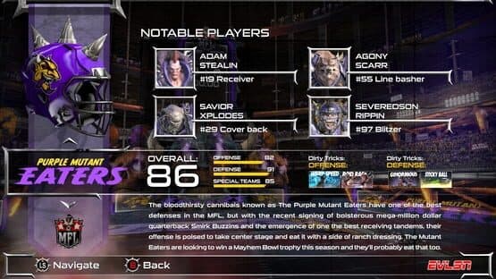 Mutant Football League: Dynasty Edition - Purple Oil Pack screenshot 6