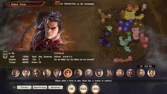 Romance of the Three Kingdoms XIII: Scenario - The Lu Bu Campaign & Event Set screenshot 2
