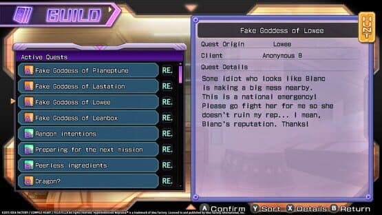 Hyperdimension Neptunia Re;Birth1: Shares Quests screenshot 4