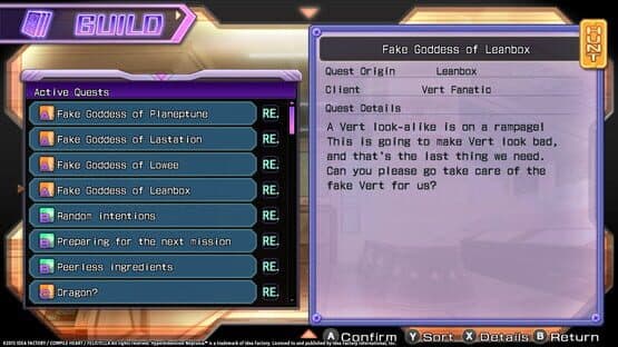 Hyperdimension Neptunia Re;Birth1: Shares Quests screenshot 5