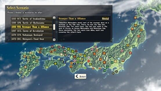 Nobunaga's Ambition: Sphere of Influence - Scenario 1: Stronger Than a Alliance screenshot 3