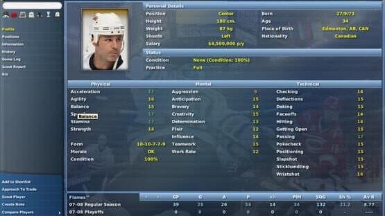 NHL Eastside Hockey Manager 2007 screenshot 1