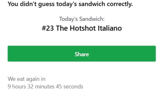 Subway Sandwichdle screenshot 4