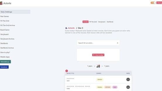 Actorle screenshot 1