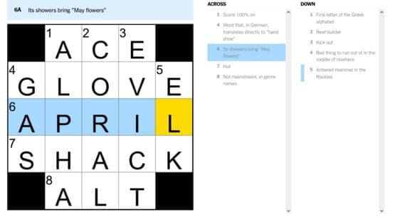 The Mini Crossword screenshot 2