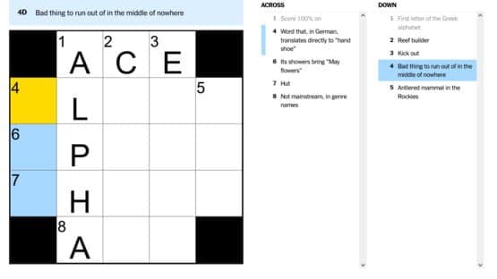 The Mini Crossword screenshot 1
