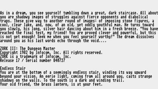 Zork III: The Dungeon Master screenshot 1