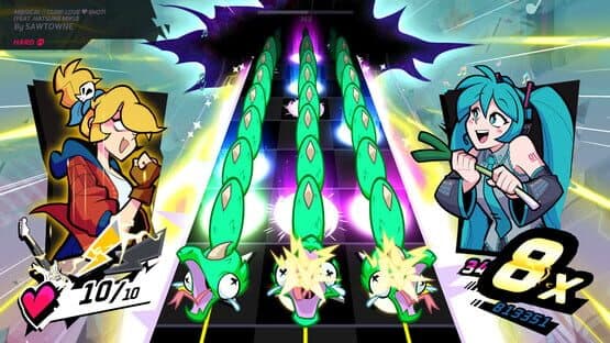 Rift of the NecroDancer: Hatsune Miku - "M@gical Cure! Love Shot!" screenshot 1