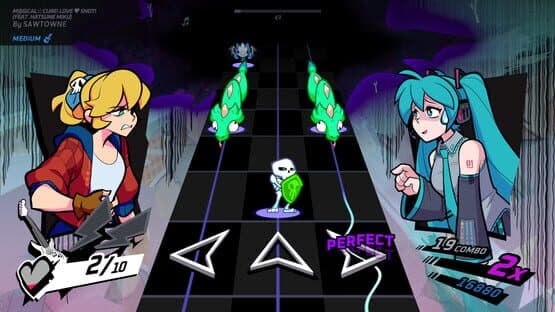 Rift of the NecroDancer: Hatsune Miku - "M@gical Cure! Love Shot!" screenshot 2