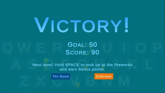 Typing Fireworks screenshot 1